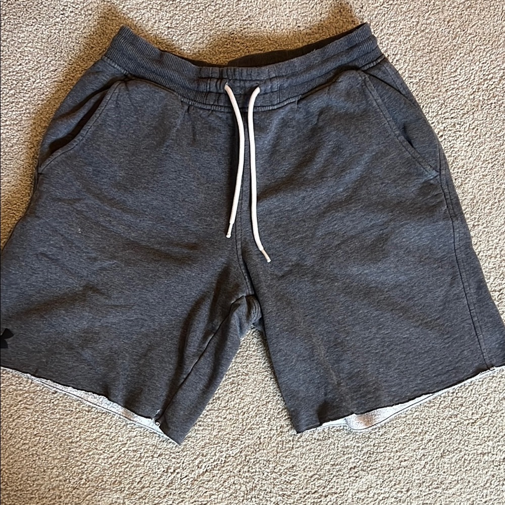 Men’s Under Armour Rival Terry Shorts (Grey, M)